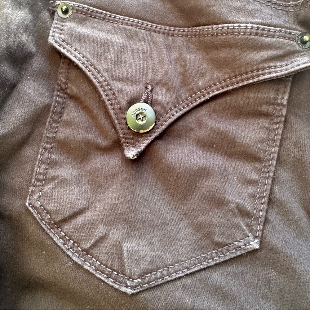 Hudson Jeans Size 31 Black Bermuda Shorts Patch & Flap Pockets - Picture 7 of 9